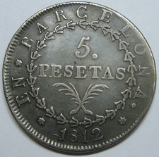 1812 BARCELONA 5 PESETAS JOSE