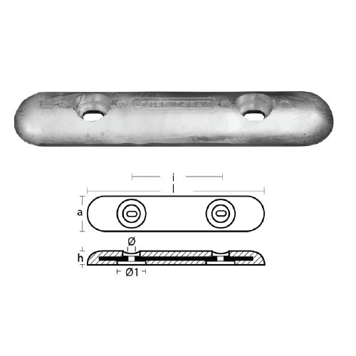 Anodo piastra tecnoseal - anodo, in