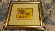 Quadro foglia oro 23kt - d'oro,