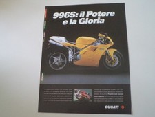 advertising Pubblicità 2001 MOTO DUCATI 996 S