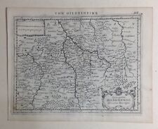Stampa antica Cartina geografica Bassa Sassonia Hildesheim Germania Bertius 1616