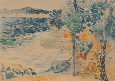 H-E CROSS: I Pini E Il Mediterraneo A Saint Clair, LITOGRAFIA, 1950