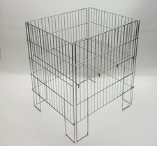 CESTA ESPOSITORE BANCARELLA PIEGHEVOLE IN Acciaio 60X60 RIPIANO MOBILE