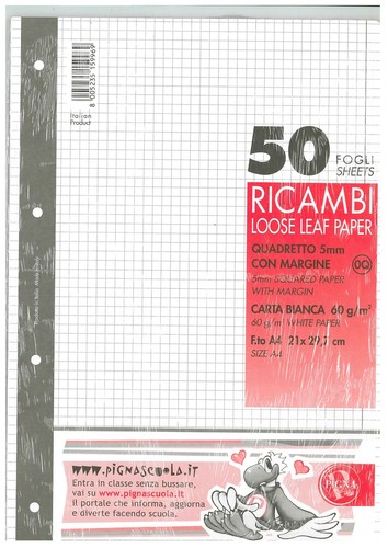 Ricambio quadretti 5mm con - 5mm,