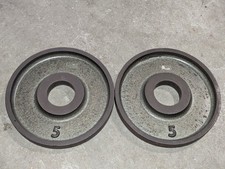 Piastre di peso vintage Ivanko OM M-Series Olympic 5 libbre, una coppia