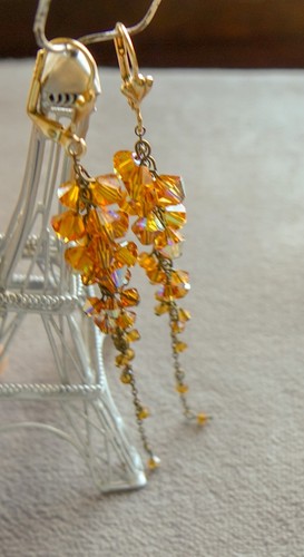 Orecchini vintage cristallo - orecchini,