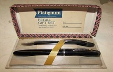 Set di penne Platignum mai usate, anni 60 fondo di negozio stilografica e matita