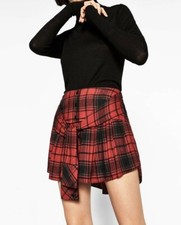 Gonna Zara tartan rossa a