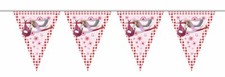 10M BANDIERA ROSA BABY SHOWER BUNTING CON CICOGNA NASCITA FESTA DECORAZIONE