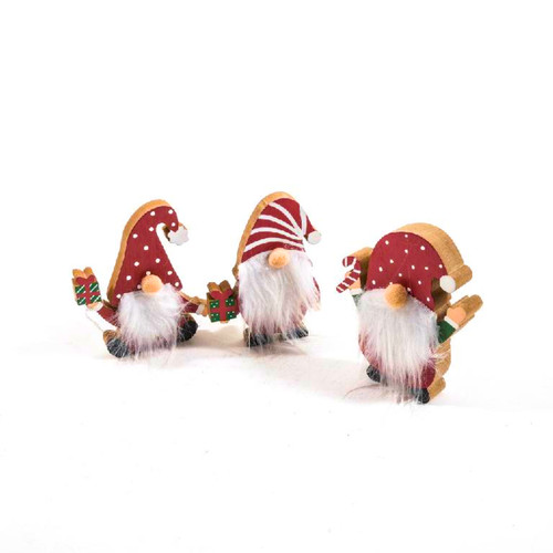 Babbo natale gnomo legno - gnomo,