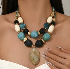 Collana DOPPIA CON PIETRE VERE