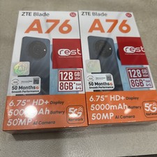 Smartphone ZTE BLADE A76 5G/4+4GB/128GB/5000mAh Stardust Black Garanzia Italia