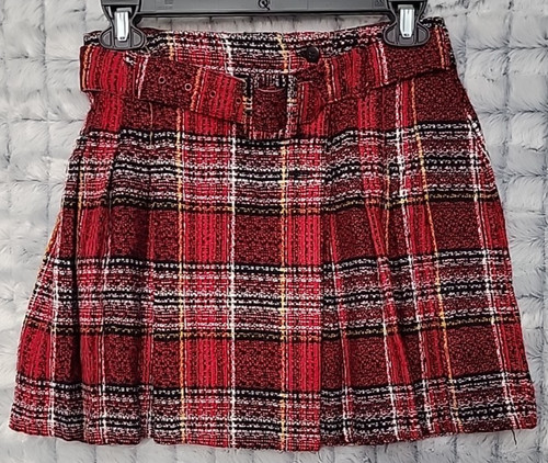 Minigonna con cintura tartan