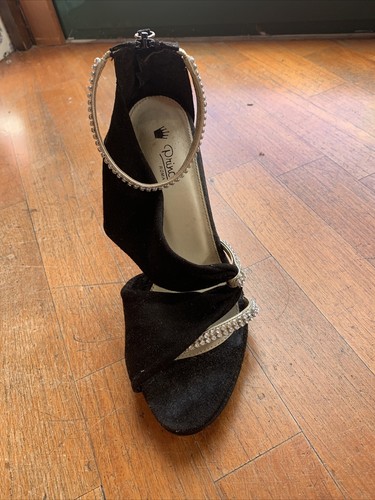 Sandali velluto nero strass - velluto, e