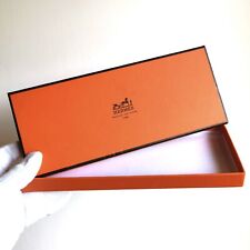 scatola cravatta HERMES Paris box tie case foulard scarf arancione corta vintage
