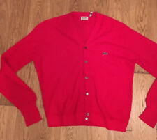 Izod Lacoste Maglia SHIRT TRIKOT WORN ISSUED Cardigan Vintage Tennis L