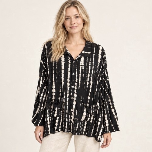 Tie die black resortwear - tie,
