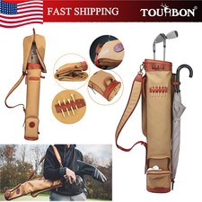 Borsa da golf TOURBON impermeabile in tela 3 vie mazze domenicali borsa da trasporto imbottita in pile