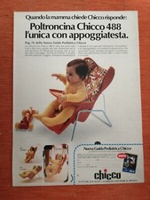 GRANDE PUBBLICITA' ORIGINALE ADVERTISING POLTRONCINA 488 "CHICCO" del 1972