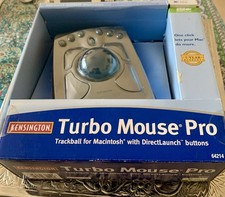 Kensington Turbo Mouse Pro Mouse USB Trackball Mouse testato e funzionante Mac 64214