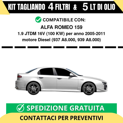 Tagliando per alfa romeo - romeo, 159