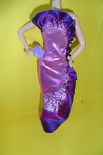 abito sera Barbie fashionistas 2012 x7850 viola model muse doll + borsetta gown