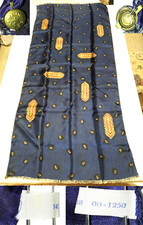 FOULARD O SCIARPA BLU CON SIGILLO METALLICO PURA SETA VINTAGE 2^ MANO ANNI 70/80