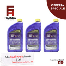 Olio Motore Sintetico 5W40 Royal Purple Alte Prestazioni API SP Acea A3 B4 21