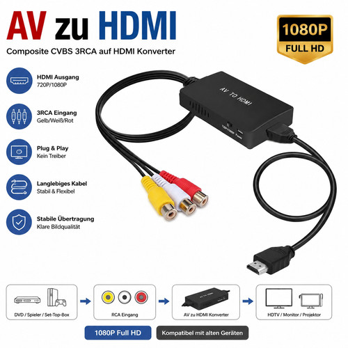 Adattatore rca a - da,