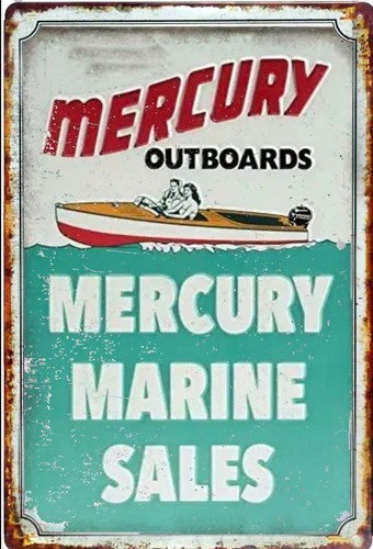 Insegna latta mercury - insegna,