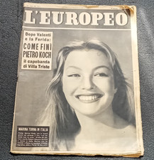 SETTIMANALE L'EUROPEO RIVISTA ANNI 60 MISSIONE APOLLO KENNEDY POLITICA MUSICA