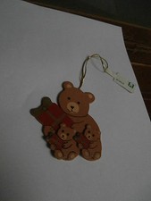 Decorazione per albero di Natale Orsetto e regalo 8.5cm plastica molto originale