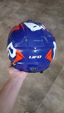CASCO INTEGRALE in Fibra UFO PLAST ECHUS ROSSO BLU E BIANCO TAGLIA S