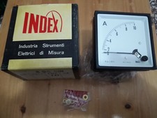 Amperometro Analogico Index modello E 96 DIN 10A Pannello Vintage Nuovo