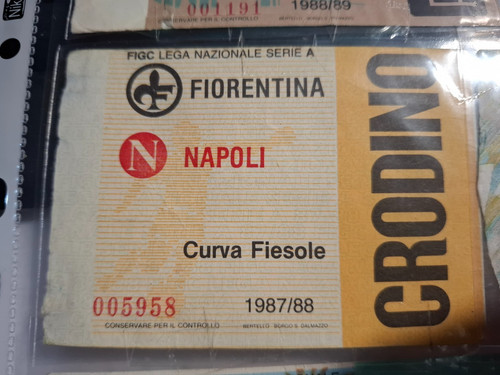 Biglietto ticket calcio napoli - biglietto,