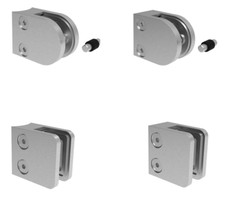 Acciaio Inox Supporto IN Vetro Morsetto di Quadrato Ringhiere Semi V2A Massiccio