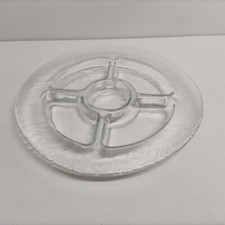 Antipastiera 5 scomparti a servire vetro massiccio per aperitivo tavola vassoio