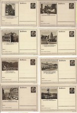 Germania gruppo di 8 Hindenberg 6 pfg, tariffa interna Bildpostkartes raffiguranti (a5805