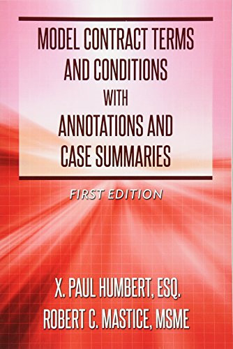 Model contract terms and - contract,