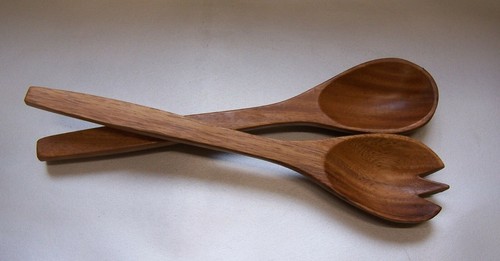 Posate per insalata - , legno
