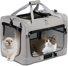 Trasportino per Gatti Pegic Extra Large per 2 Gatti, Portatile Lato Morbido Grande Porta Animali Domestici