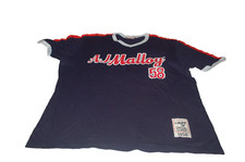 A.J. Malloy, Maglietta uomo, Blu e rossa, cotone, tg XL, usata