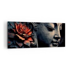 Quadro su Tela 100x40cm Budda India Meditazione Stampe Immagini Quadri Murale