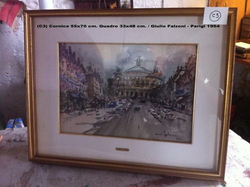 Quadro giulio falzoni parigi - falzoni,