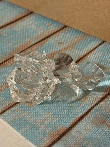 Swarovski crystal rose retired - crystal,