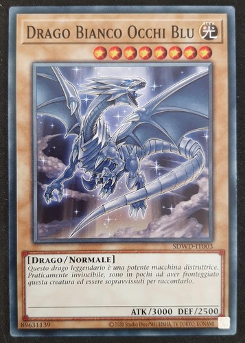 Drago bianco occhi blu in - bianco,