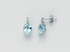 Orecchini Miluna Donna Gemma Del Cielo in Oro bianco Topazio ERD2371X