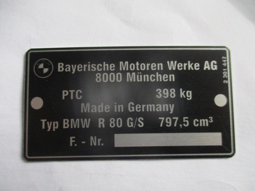 Targa bmw r80g s - r, g/s