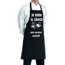 grembiule nero cucina uomo