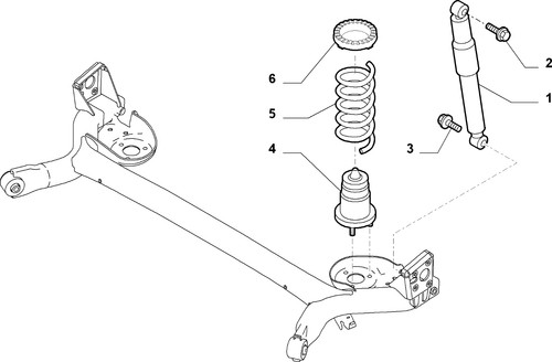Ammortizzatore posteriore fiat - ammortizzatore,